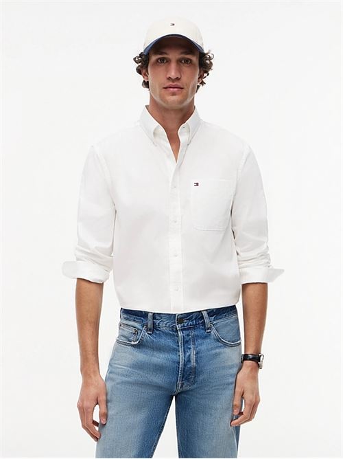 light oxford solid sf shirt TOMMY HILFIGER | MW0MW42287YBR